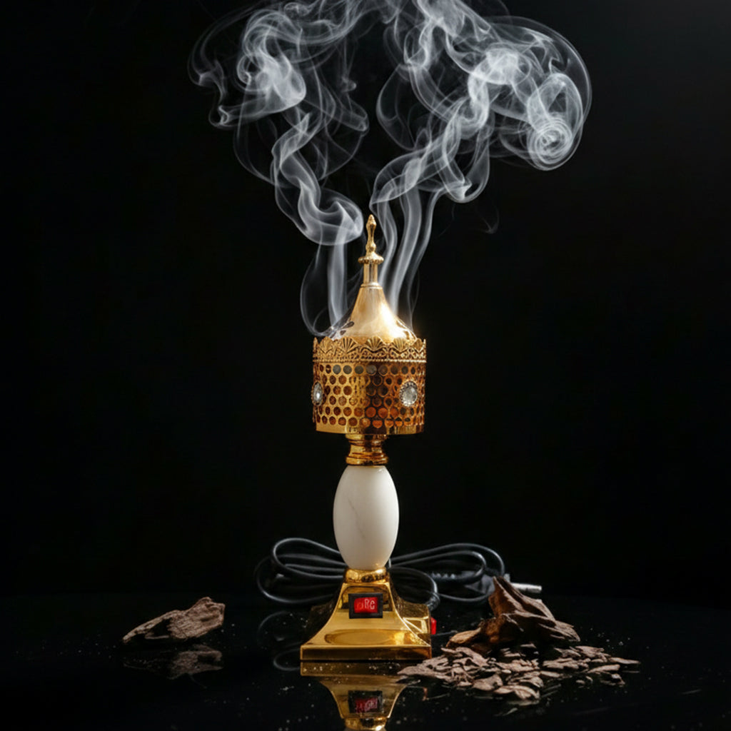 Regal Gold & Marble Electric Bakhoor Burner