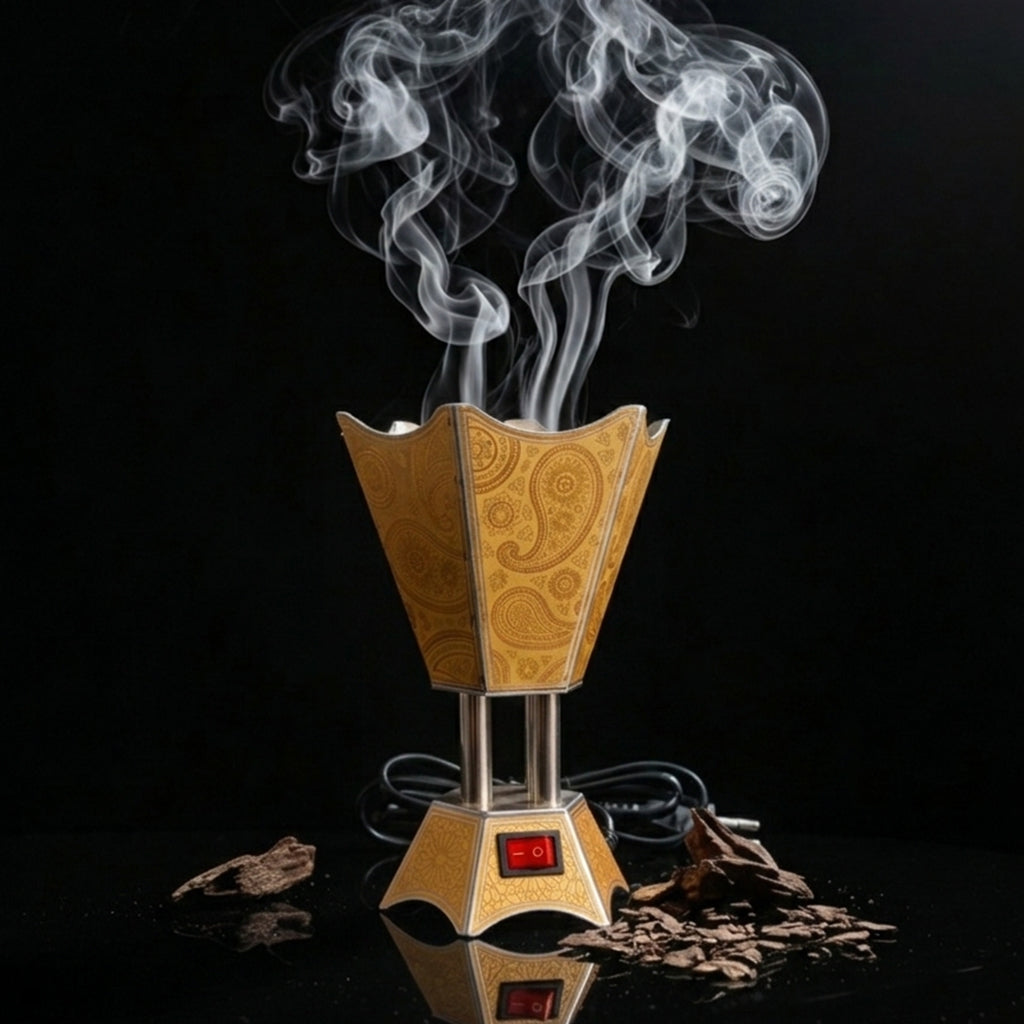 Heritage-Inspired Sandalwood Electric Mabkhara