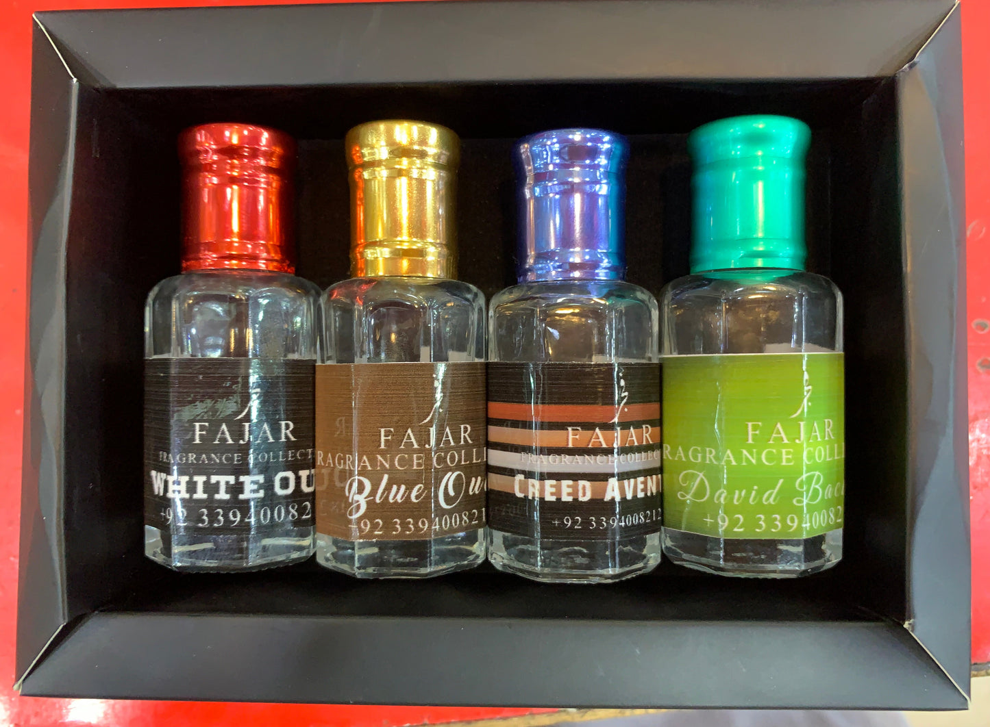 4 tola itter Blue oud ,white oud,david backum,Avntus creed