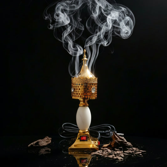 Regal Gold & Marble Electric Bakhoor Burner